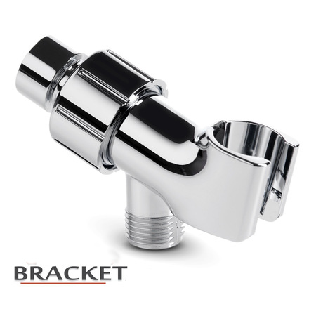 Soporte fijo de ducha de pared de agua trifásica, conector de brazo de ducha giratorio, enchufe de b