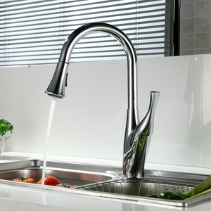 洗菜盆水槽可旋转冷热抽拉厨房塑料壳体龙头 无铅