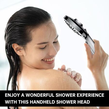 GALENPOO American-style 4-function magnetic增压 push-twist shower head set