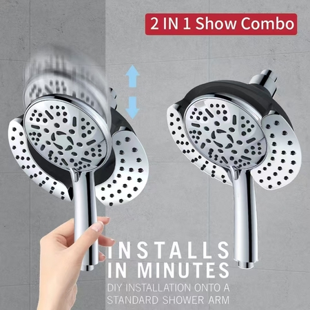 Luxury 2-in-1 Shower Head with 10 Sprays(23232-14294)
