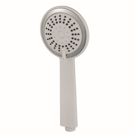 Three - function all - white circular handheld showerhead. Manufacturer sincerely recruits agents.