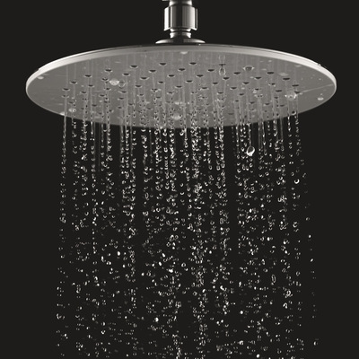 八寸薄款时尚顶喷 白色/电镀面板可选 薄款增压ABS顶喷22711