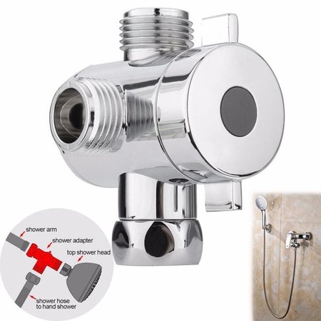 花洒固定座分水器 喷头T型分水器 淋浴顶喷分流三通连接器 批发