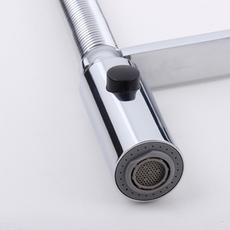 Spring Pull - Out Shower Head for Kitchen with Universal Pipe and Hanging Head