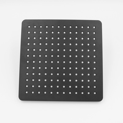 北欧亚光黑漆磨砂花洒OEM正方形顶喷花洒淋浴喷头