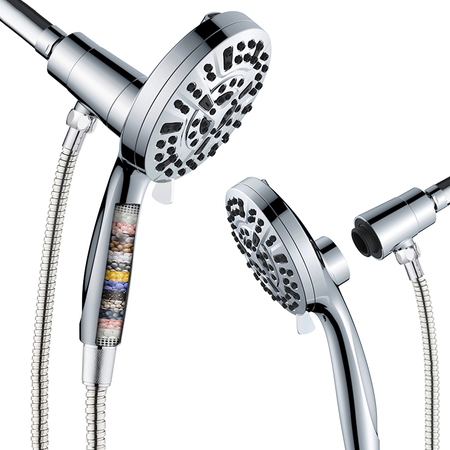 Magnetic High Pressure Shower Head, 10-Mode Handheld Shower Head, Built-in 2 Power Wash